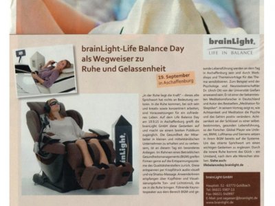 brainLight-Life Balance Day als Wegweiser zu Ruhe und Gelassenheit